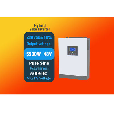 Off Grid Single Phase Hybrid Inverter High Efficiency 5.5KW