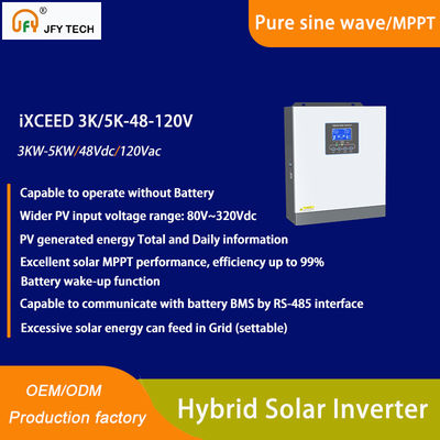 Hybrid Solar inverter with 80V-320V PV Input and 5KW 120Vac Output